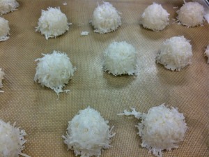 Coconut Macaroons before baking