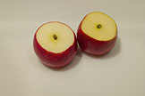 Apples with ends cut