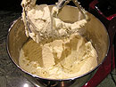 Creaming the butter, sugar and vanilla