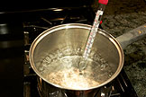 Calibrate the candy thermometer