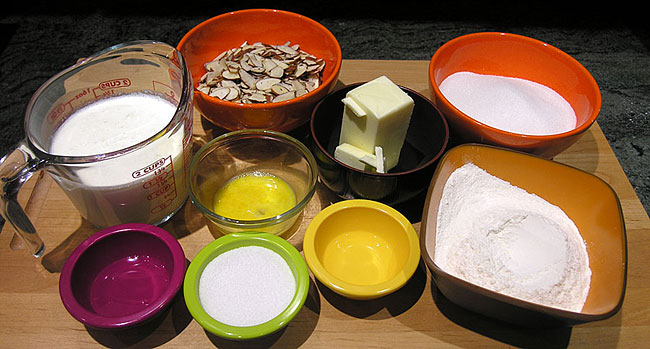 Caramel Toffee Almond Tart Ingredients