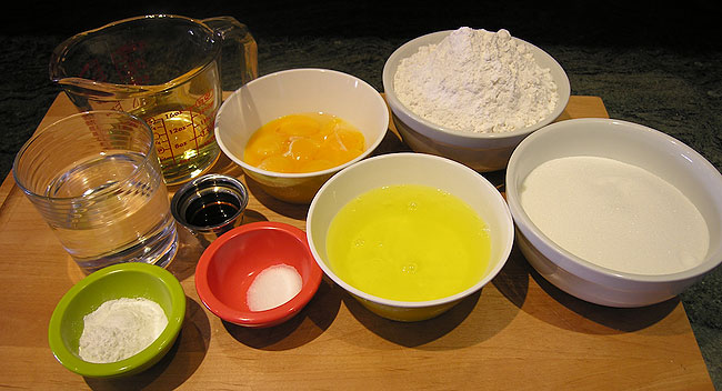Lemon Curd Chiffon Cupcakes Ingredients