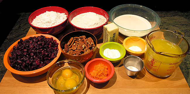 Cranberry Orange Muffins ingredients