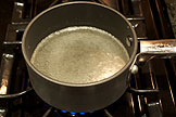 Sugar and water boiling