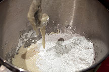 add powder sugar about a cup at a time