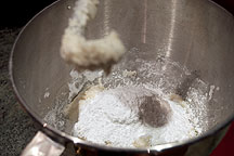 add powder sugar about a cup at a time