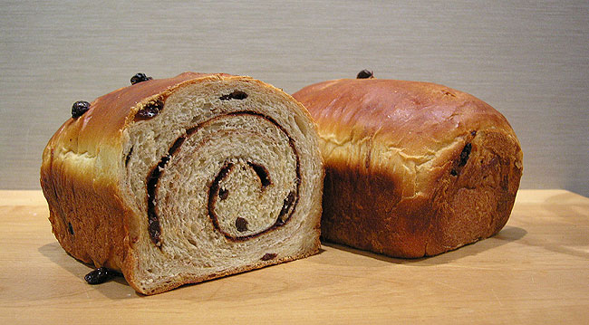 Raisin Bread with Cinnamon Swirl
