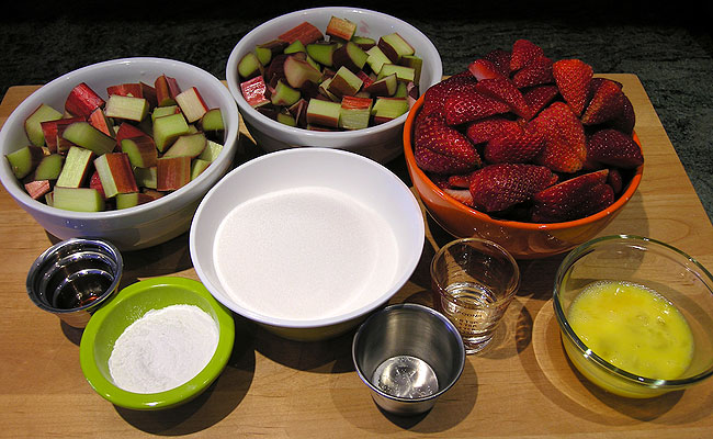 Strawberry Rhubarb Pie Ingredients