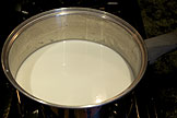 Milk in sauce pan