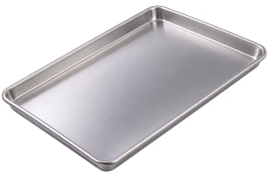 Aluminum half sheet pan used for baking cookies and pastries
